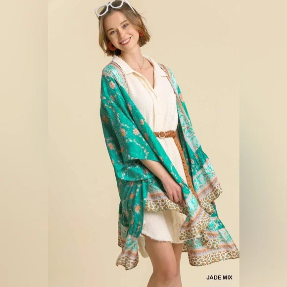 Umgee NWT Boutique Kimono Boho Art Deco Victorian Bohemian Hippy S M L - Picture 10 of 11